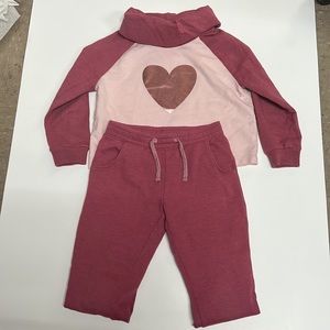 Crazy 8 jogger set size 5/6 Preowned pink